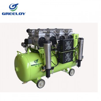 Greeloy® GA-84Y Dental Oilless Oil Free Air Compressor with Silent Cabinet