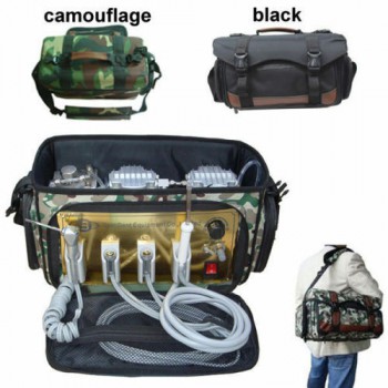 Portable Dental Unit Backpack with Compressor + 3 Way Syringe + Suction + Tube 4...