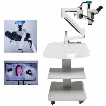 5W Trolley Type Dental Endo Therapy Operating Microscope Loups with Camera