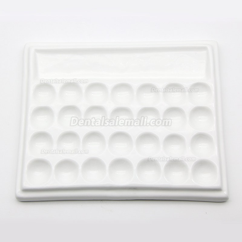 28 Slots Dental Lab Porcelain Mixing Watering Plate Wet Tray