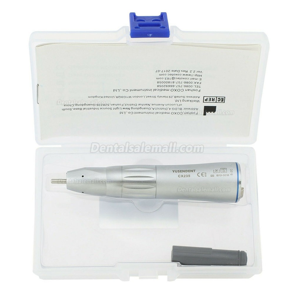 YUSENDENT® COXO CX235-2C Straight Nose Handpiece (Fiber Optic Inner Water Spray)