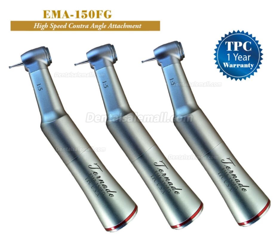 TPC EMA-150FG Fiber Optic 1:5 Dental Contra Angle Handpiece