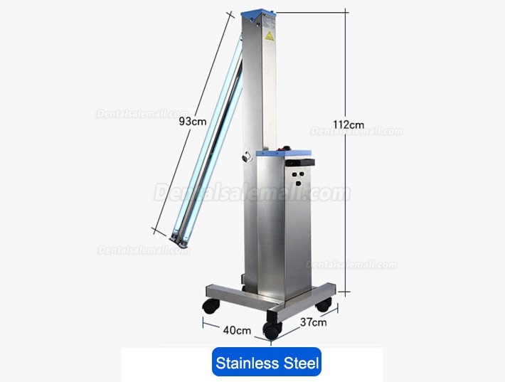 FY® 30DS Mobile UV+Ozone Trolley Disinfection Car Ultraviolet Lamp Stainless Steel Medical Hospital