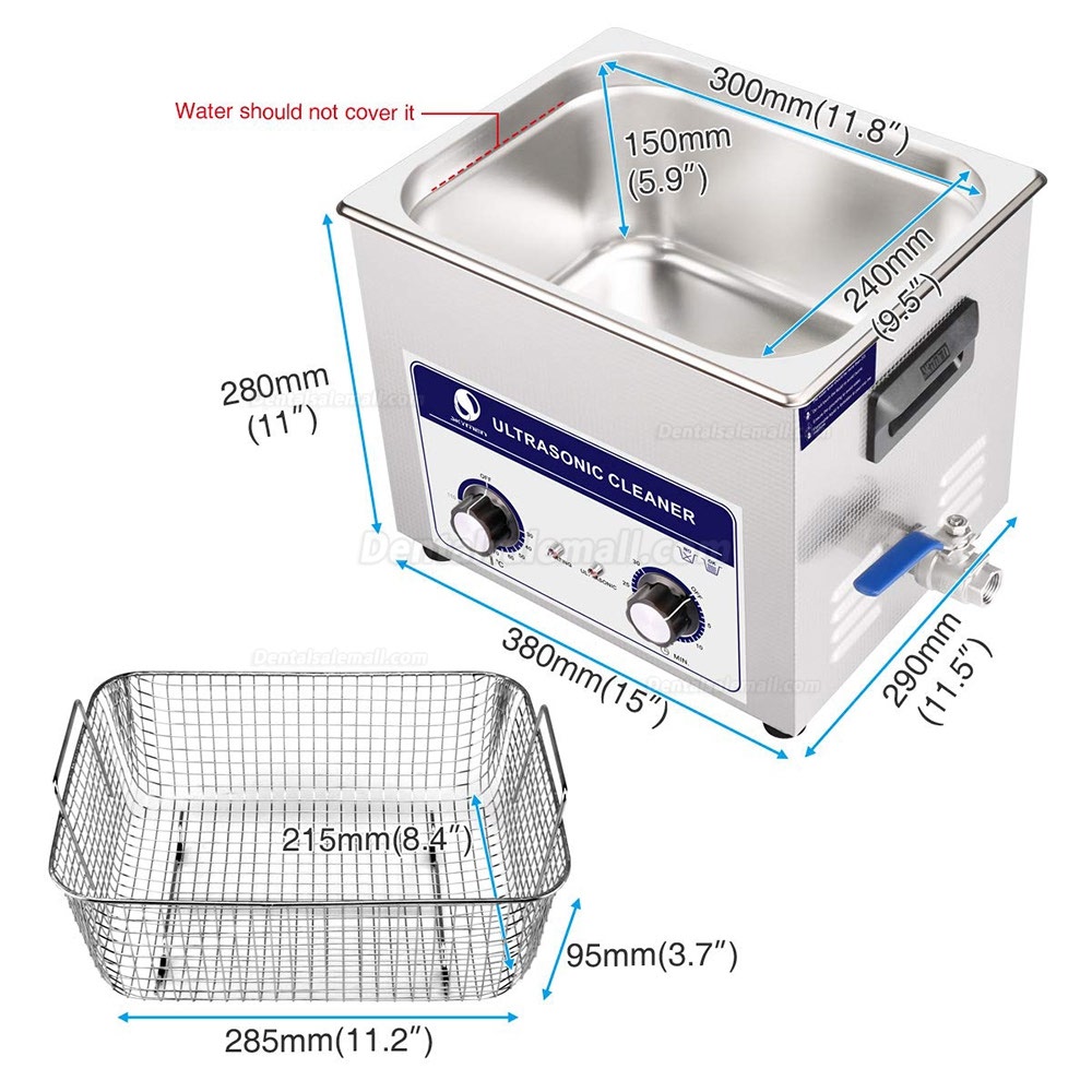 10L Stainless Industry Ultrasonic Cleaner Jewelry Tableware Watch JP-040S