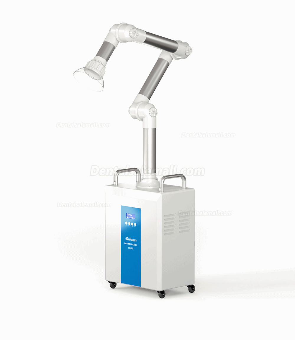 RUIWAN 220W RD80 Dental Chairside Extra-oral Vacuum Aspirator System 4 Filters layer+ 2 UV lamps + Plasma