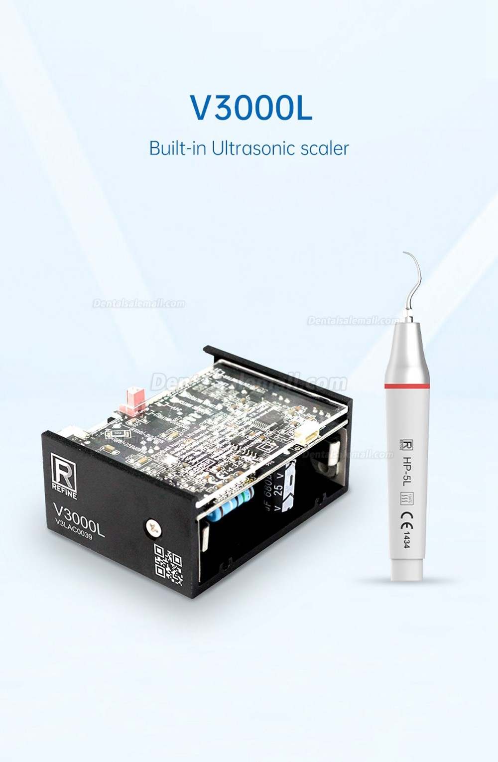 Refine V3000L Dental LED Built-in Ultrasonic Scaler Handpiece Compatible with SATELEC