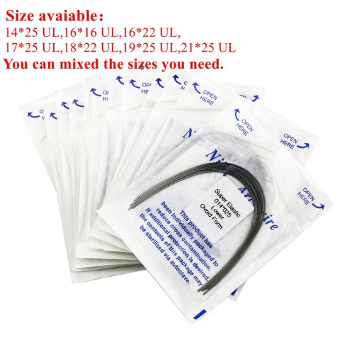 10Packs Dental Orthodontic Super Elastic NITI Arch Wire Rectangular Ovoid U/L