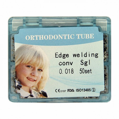 50 Kits Dental Orthodontic Edgewise Weldable Convertible Buccal Tubes Slot 018