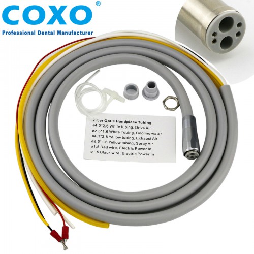 YUSENDENT COXO Dental Fiber Optic Turbine Handpiece Tubing 6 Hole For NSK KAVO