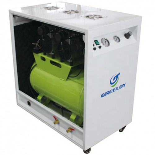 Greeloy® GA-82X Dental Oilless Air Compressor Oil Free With Silent Cabinet