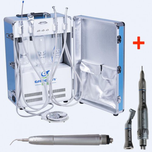 Greeloy® GU-P204 Portable Dental Unit + Handpiece Kit + Air Scaler