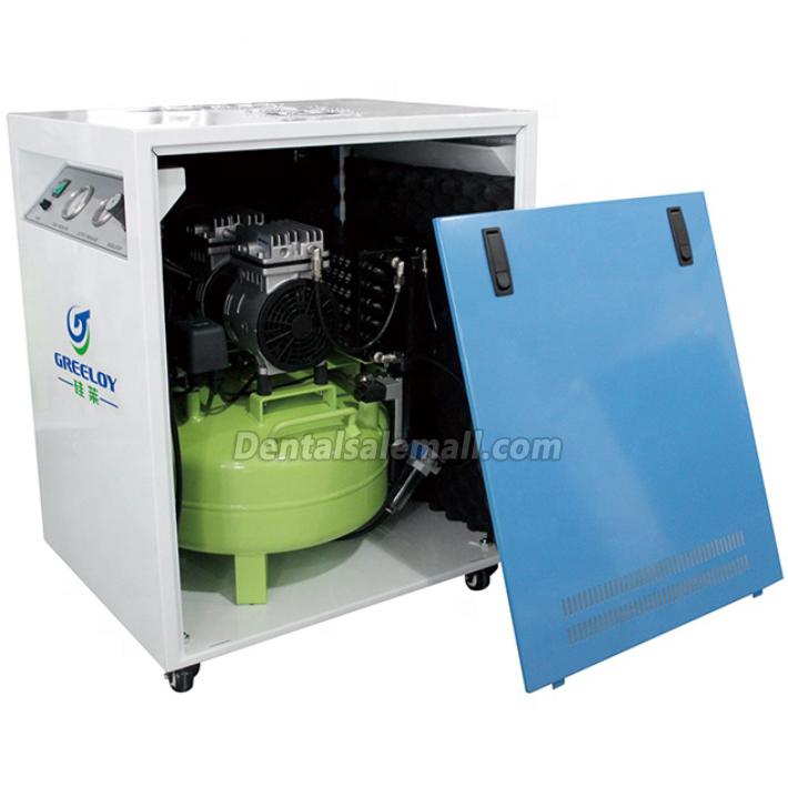 Greeloy® Oil Free Air Compressor GA-61X With Silent Cabinet at
