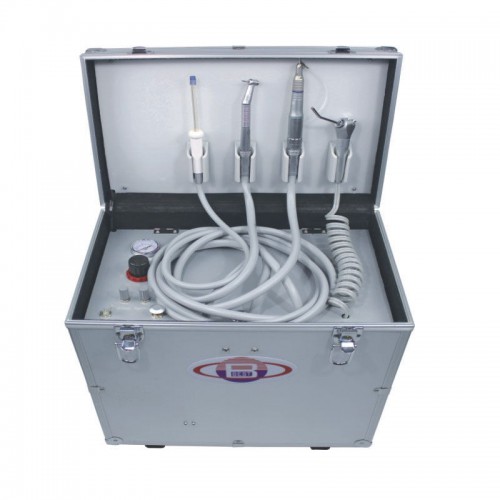 BD-402 Portable Dental Turbine Unit with Air Compressor +Suction System + Triplex Syringe