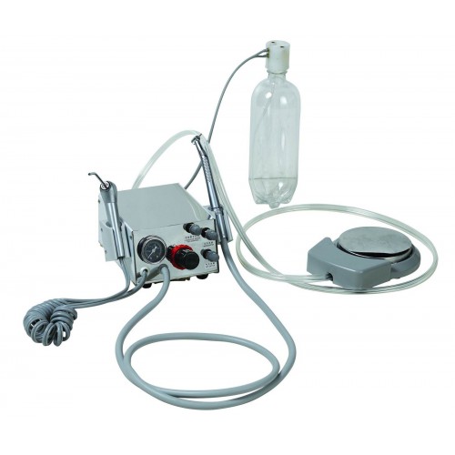 Dental Portable Turbine Unit Air Compressor 3 way Syringe Handpiece 4 Hole