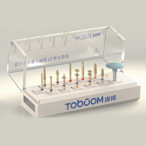 Toboom® 12Pcs Burs for Ceramic Crown Anterior Teeth and Molars Preparation