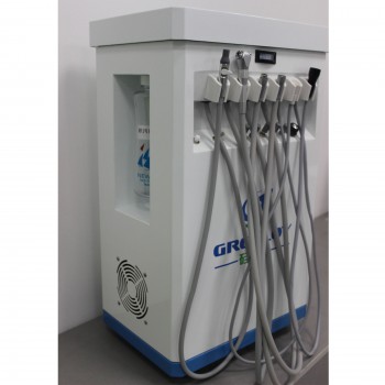 GREELOY GU-P209 Dental Delivery Unit Mobile Cart Self-contained Air Compressor+ Scaler+ LED Curing Light