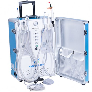 Greeloy® GU-P206S Portable Dental Unit with Air Compressor + Curing Light + Scal...