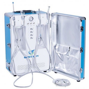Greeloy GU-P204S Portable Dental Unit (Compressor+ Suction Unit+ Triplex Syringe...