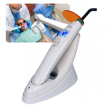 Dental LED Curing Lamp Wireless Resin Cure With Light Meter 2000mw/cm2