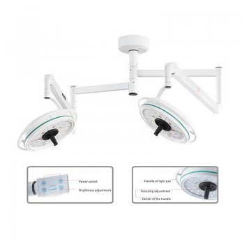 KWS KD-2072B-2 216W Two Headed Ceiling LED Surgical Exam Light Shadowless Lamp