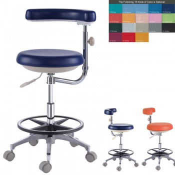 PU Leather Dental Doctor Dentist Assistant Nurse Stool Chair QY500(N)18 Colors