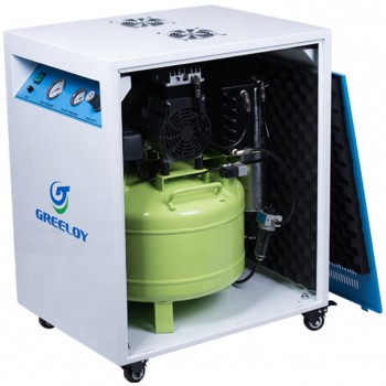 Greeloy® GA-81XY Dental Oilless Air Compressor With Drier and Silent Cabinet