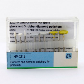 TOBOOM Dental Grinders and Diamond polishers Kit for Porcelain HP 0212