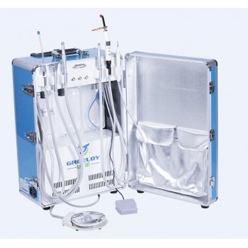 US STOCK! Greeloy® GU-P206 Portable Dental Unit with Air compressor (with curing light and scaler handpiece)