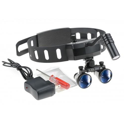 5W Dental Headband Wireless LED Headlight with 3.5X Binocular Loupes