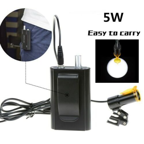 Dental 5W LED Head Light + Filter & Belt Clip for Binocular Loupe