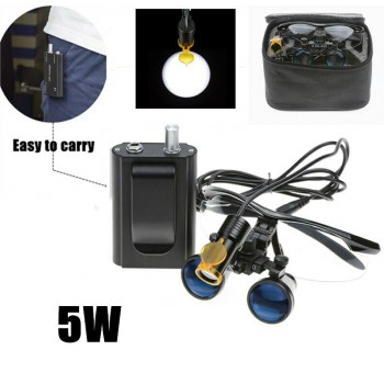 Dental 5W LED Head Light with Filter and Belt Clip + 3.5X Binocular Loupe