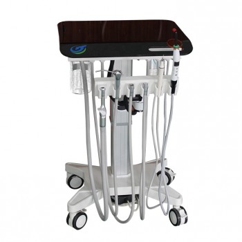 Greeloy GU-P302S Mobile Dental Adjusted Treatment Cart Unit + Ultrasonic Scaler + Air Comprssor GA-P300