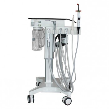 Greeloy GU-P302S Mobile Dental Adjusted Treatment Cart Unit + Ultrasonic Scaler + Air Comprssor GA-P300
