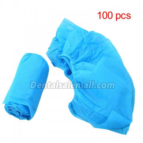 100Pcs Boot Shoes Covers Fabric Disposable Overshoes Medical Indoor Carpet Floor Blue Non-woven Fabric Shoe Cover