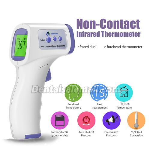 Non contact infrared forehead thermometer for fast temperature checks.