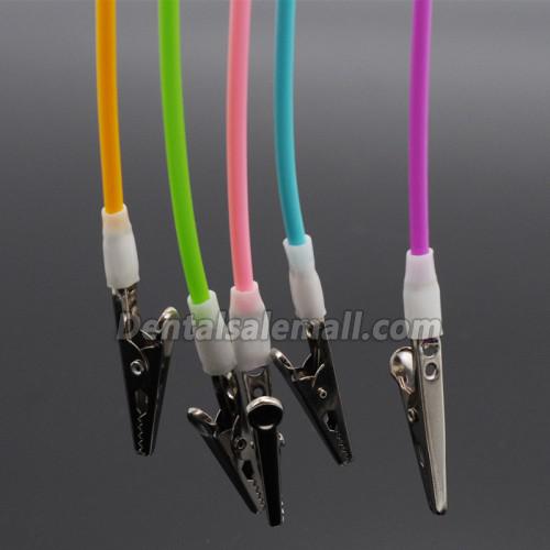 10Pcs Dental Bib Clips Flexible Chain Napkin Holder Baby Silicone Patient Clip For Dentist Lab