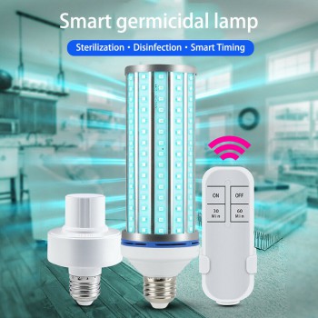 60W UV Germicidal Lamp LED UVC Bulb E27/E26 Home Ozone Disinfection Light Corn+