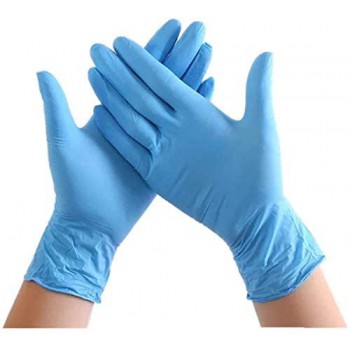 100Pcs/Box Disposable Nitrile Gloves Waterproof Exam Gloves Ambidextrous For Med...