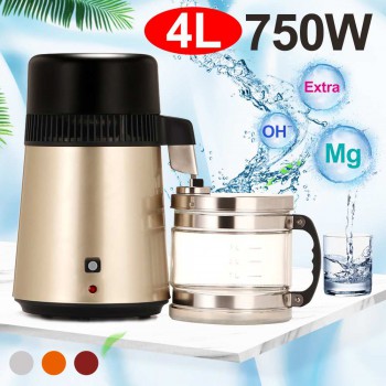 750W 4L Dental Water Distiller Purifier Filter Distilled Water Filter Machine Distillation Stainless Steel