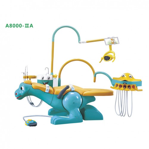 A8000-IIA Pediatric Dental Unit Chair Lovely Dinosaur Chair for Children with 2 Dentist Stools