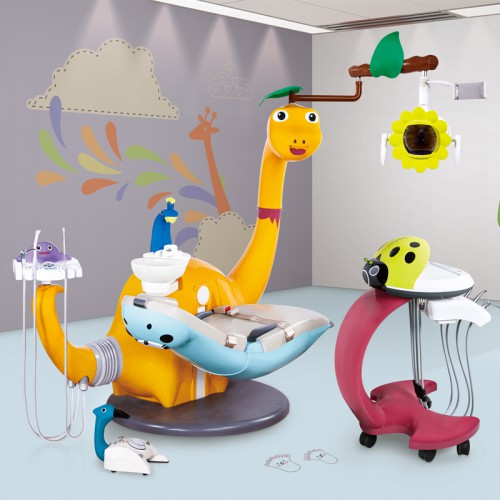 BS-AYC5 Lovely Pediatric Dental Chair Dinosaur Children Dental Unit CE Approved