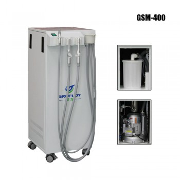 GREELOY GSM-400 Moible Dental Intraoral Suction Unit Portable Oral Suction Machine Vacuum Pump 400L/min