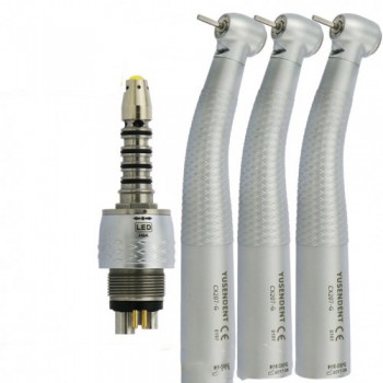 YUSENDENT® CX207-GS-PQ Dental Fiber Optic Turbine Handpiece Sirona Compatible (With Coupler x1+ Without Coupler x2)