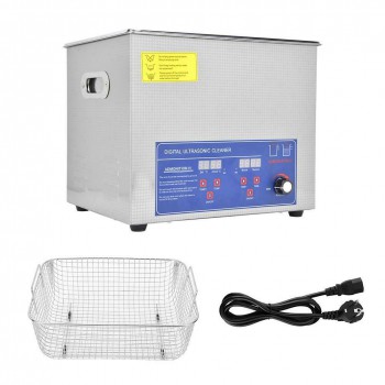 10L Industry Heated Ultrasonic Cleaner Heater w/Timer Stainless Steel