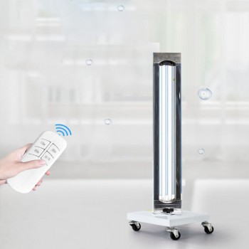 150W Mobile UV + Ozone Disinfection Trolley UVC Lamp Sterilization Lamp Ultraviolet Germicidal Light