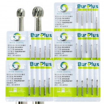 10 Boxes SBT WAVE Dental Low Speed Latch Round Bur Oral Surgery Carbide RA SURG ...