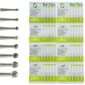 10 Packs WAVE Dental Tungsten Carbide Latch Bur Round Drill Low Speed RA 1 2 3 4 5 6 7 8