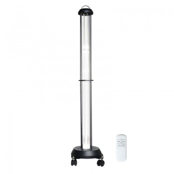 150W Commercial UV Light Sanitizer Ultraviolet Trolley Cart Germicidal Lamp UVC Light Room Sterilizer with Radar Sensors