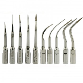 10Pcs Woodpecker DTE Dental Ultrasonic Scaler Tips Endodontics Periodontal Fit NSK Satelec