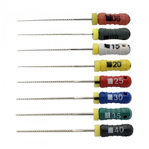 10 Packs Dental Endodontics K File 6# 8# 15# 20# 25# 30# 35# 40# 21mm 25mm 28mm 31mm